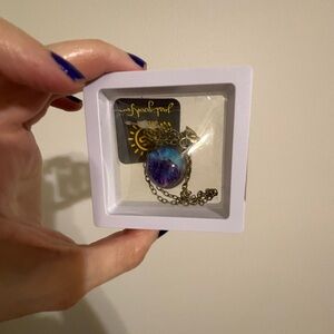 Purple and Blue Pendant Necklace